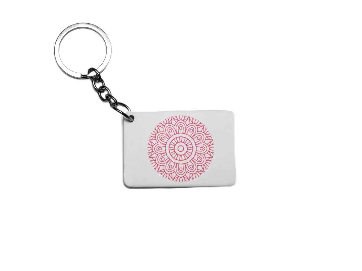Pink Flower Key Ring