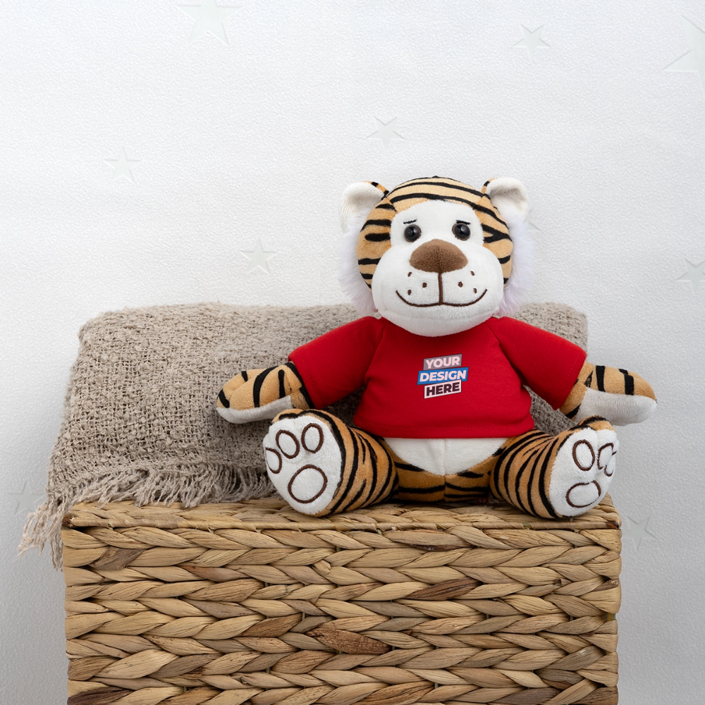 Plush Tiger Personalised Various Colours - red