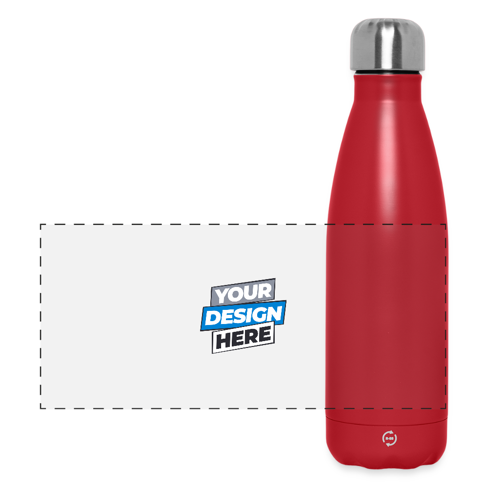 Insulated Water Bottle 500 ml Panoramic Personalised Various Colours - red