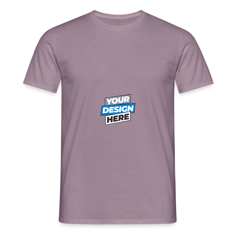 Men's T-Shirt Personalised Various Colours - purple-grey