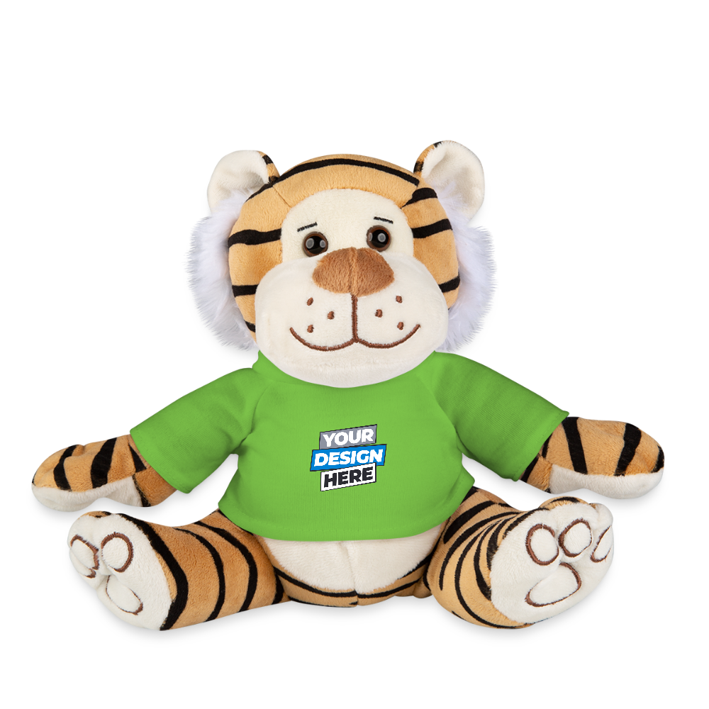 Plush Tiger Personalised Various Colours - light green