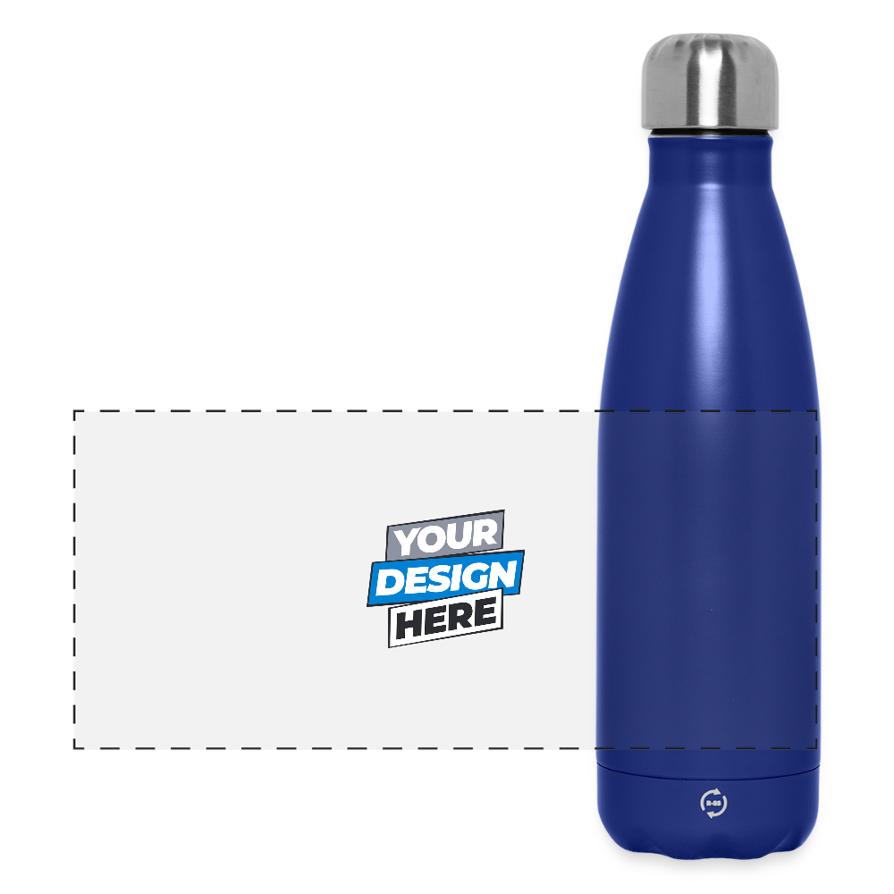 Insulated Water Bottle 500 ml Panoramic Personalised Various Colours - dark blue
