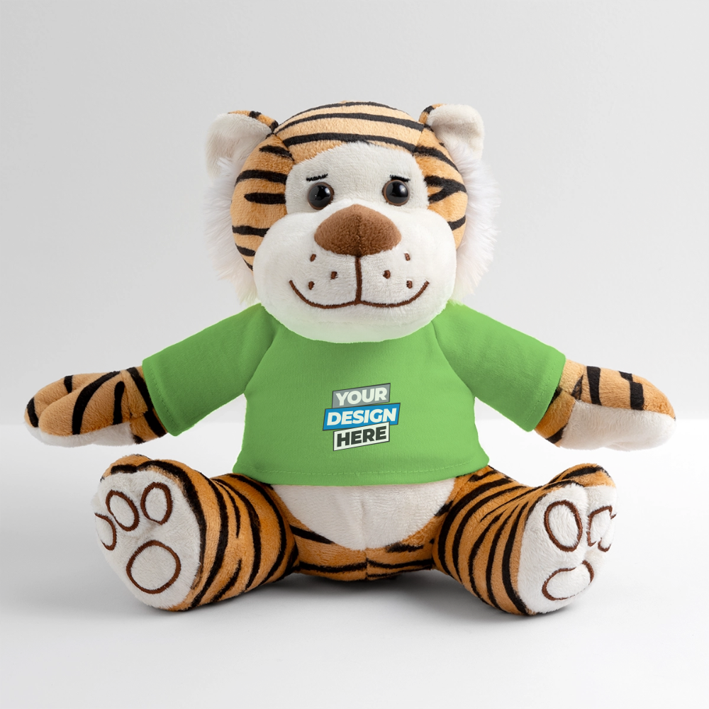 Plush Tiger Personalised Various Colours - light green