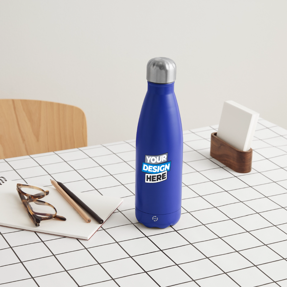 Insulated Water Bottle 500 ml Panoramic Personalised Various Colours - dark blue