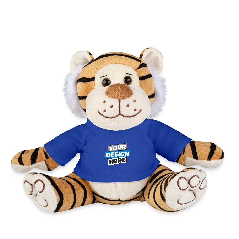 Plush Tiger Personalised Various Colours - royal blue