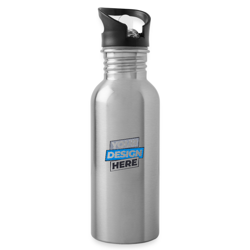 Water Bottle Personalised - silver