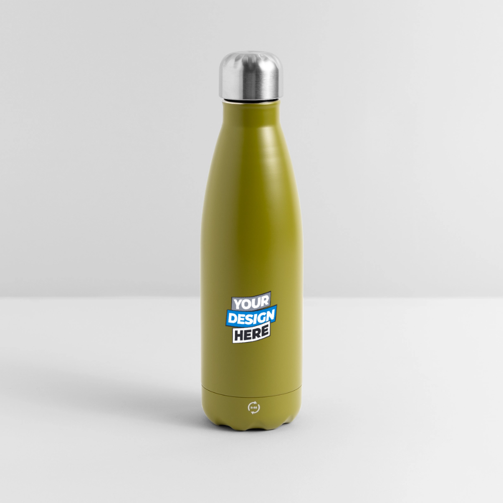 Insulated Water Bottle 500 ml Panoramic Personalised Various Colours - olive green