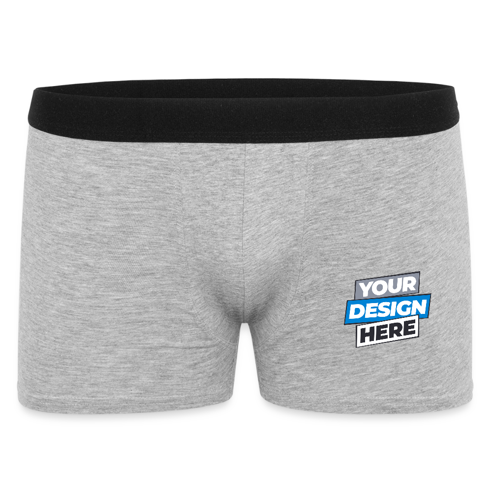 Men's Boxer Shorts Personalised Various Colours - heather grey
