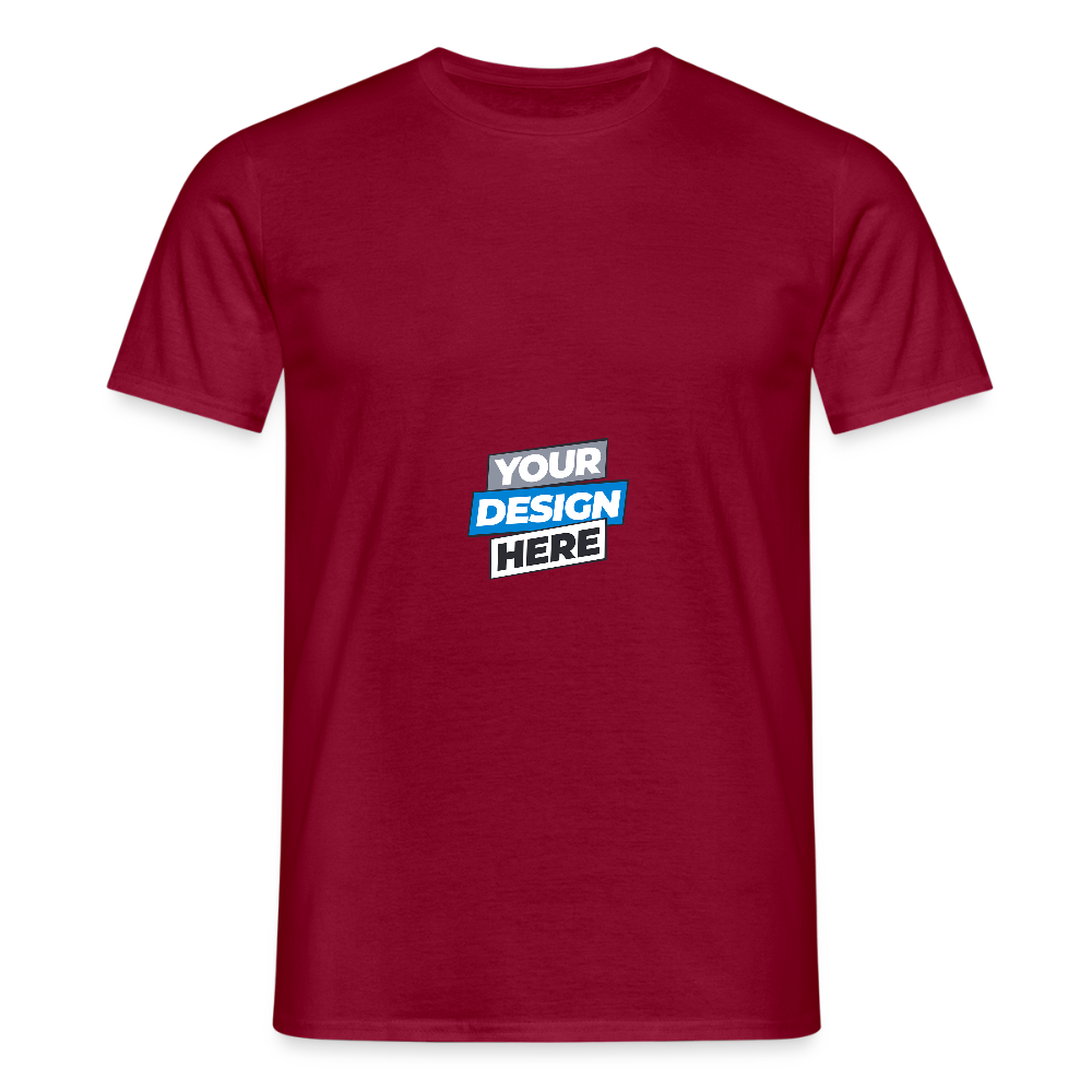 Men's T-Shirt Personalised Various Colours - brick red