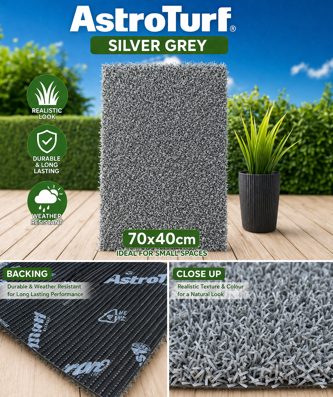 AstroTurf Silver Grey Doormat