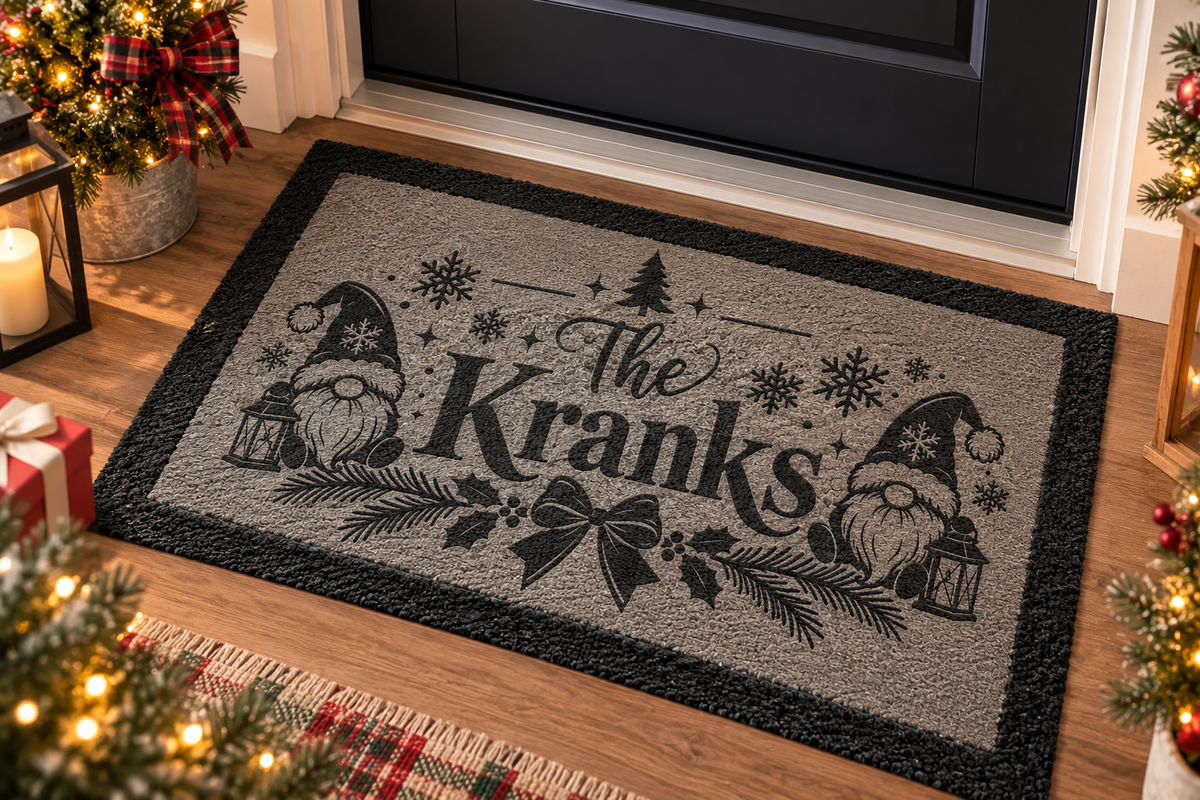 Gnome Christmas Custom Doormat