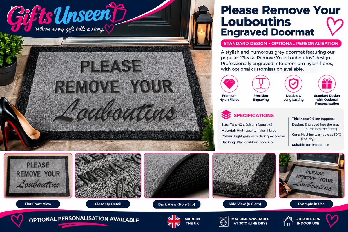 Please Remove Your Louboutins Engraved Doormat