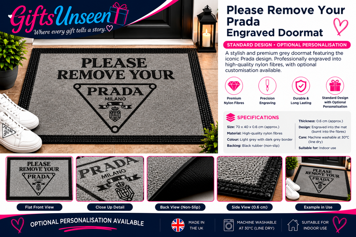 Please Remove Your Prada Engraved Doormat