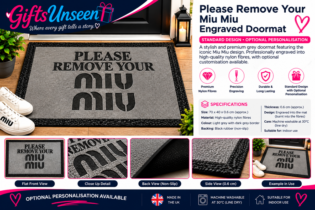 Please Remove Your Miu Miu Engraved Doormat