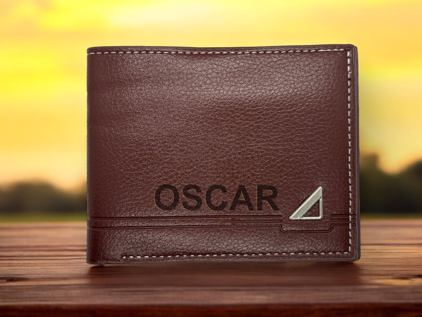Personalised Wallet Name Brown