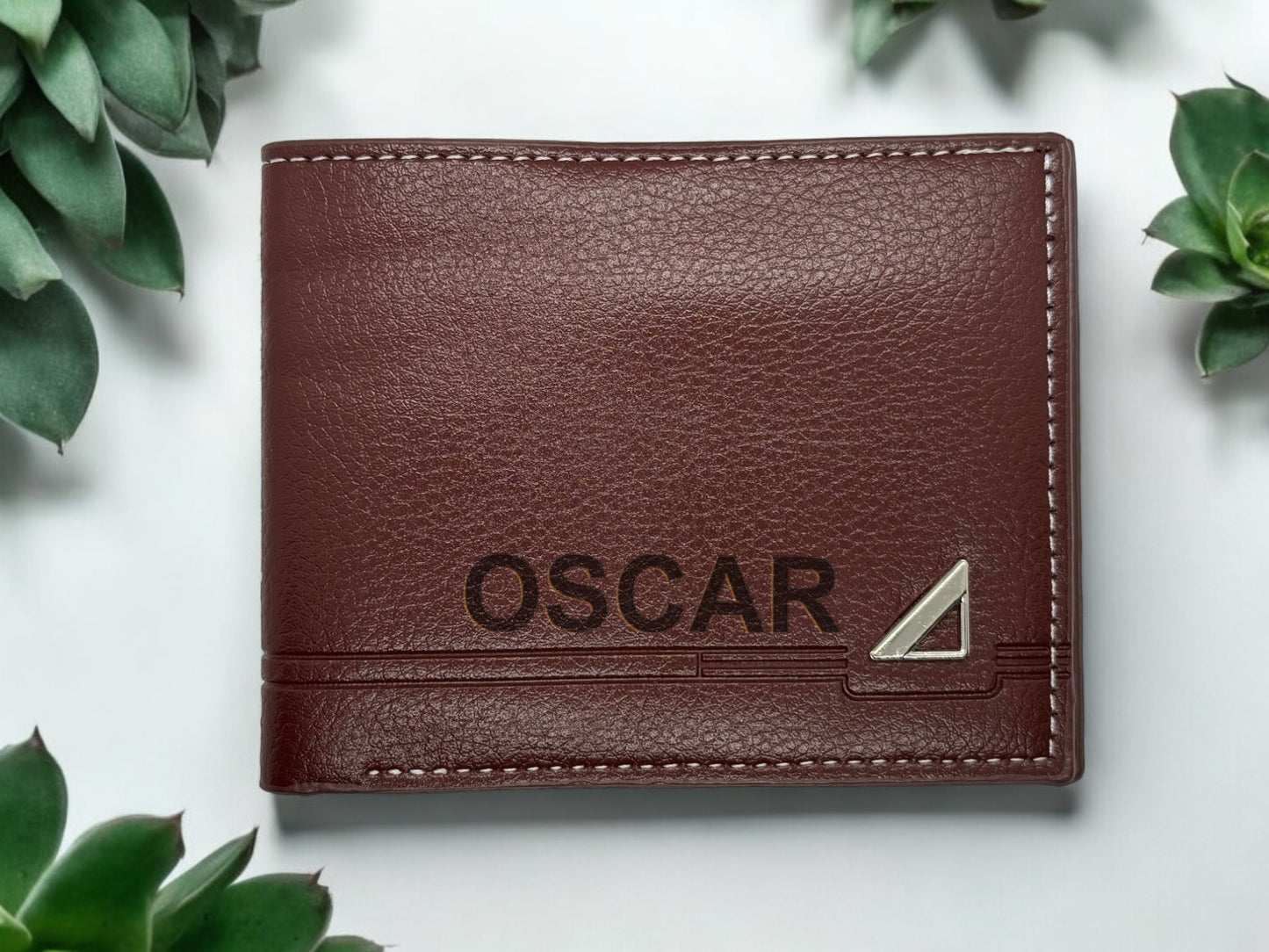 Personalised Wallet Name Brown