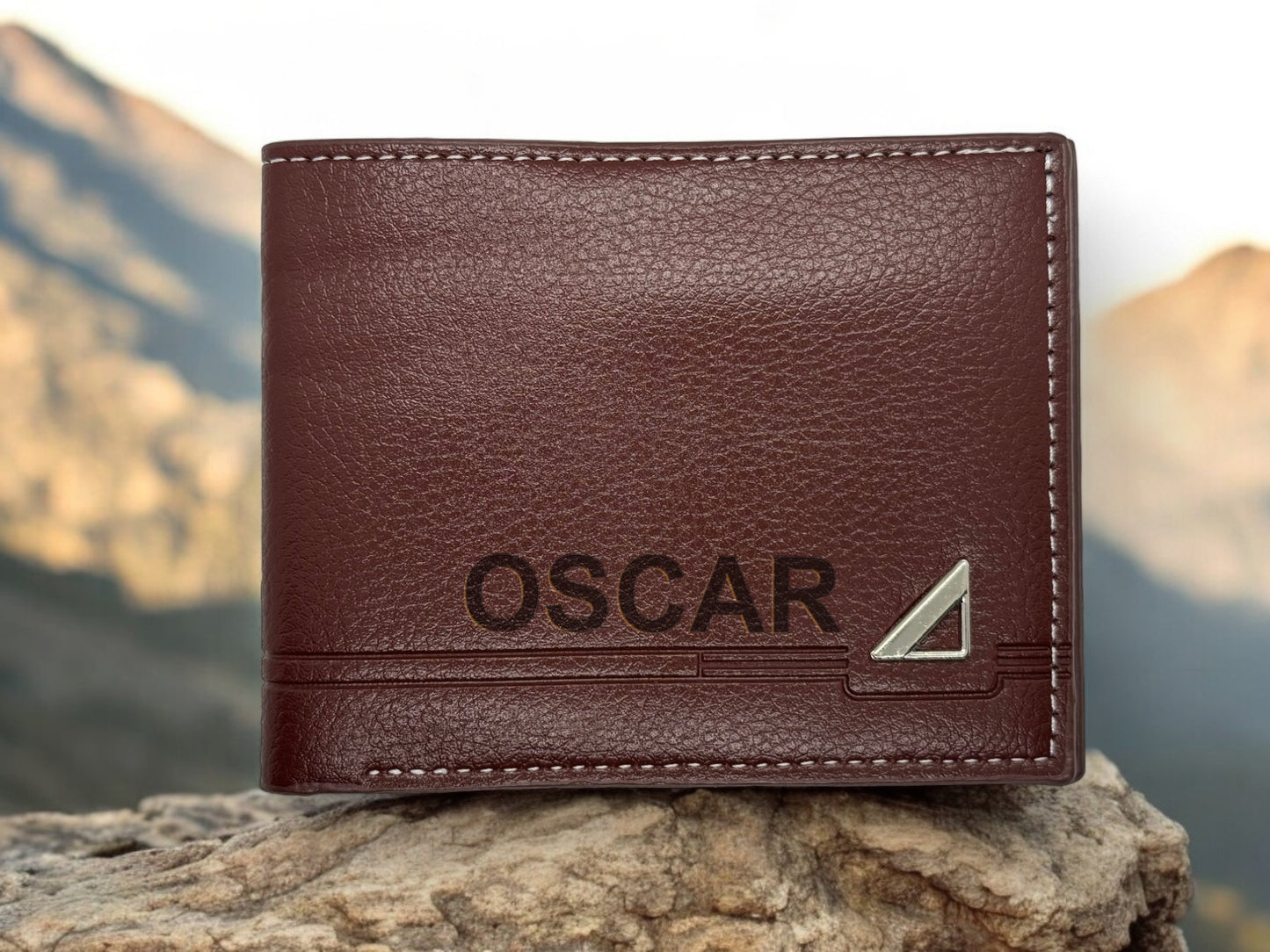 Personalised Wallet Name Brown