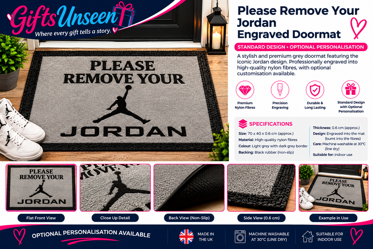 Please Remove Your Jordans Engraved Doormat