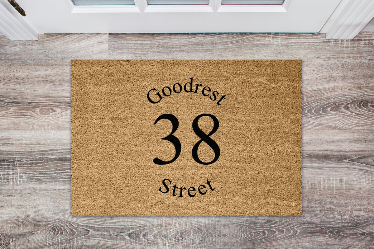 Personalised Welcome Coir Door Mat / Custom Bespoke Floor Rug Large