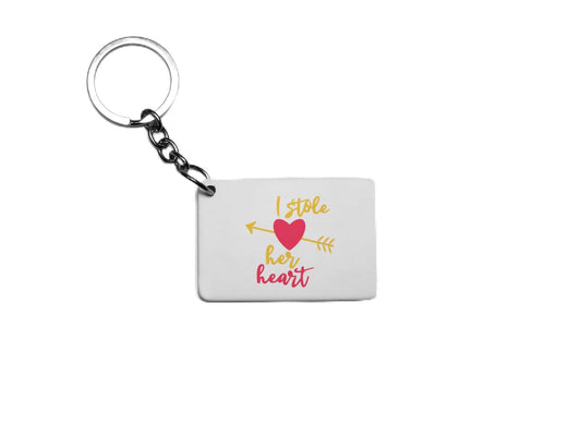 I Stole Her Heart Key Ring