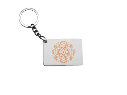 Orange Flower Key Ring