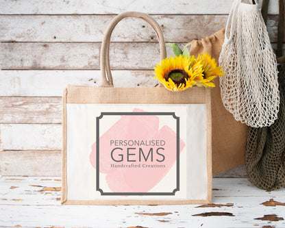 Personalised Jute Tote Bag With Your Logo