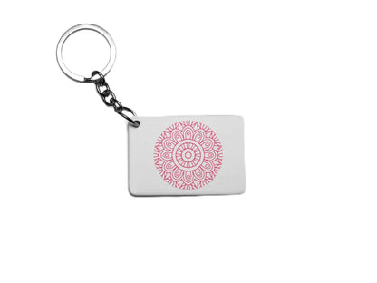 Pink Flower Key Ring