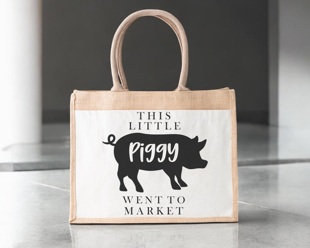 This Piggy Went To Market Jute Bag