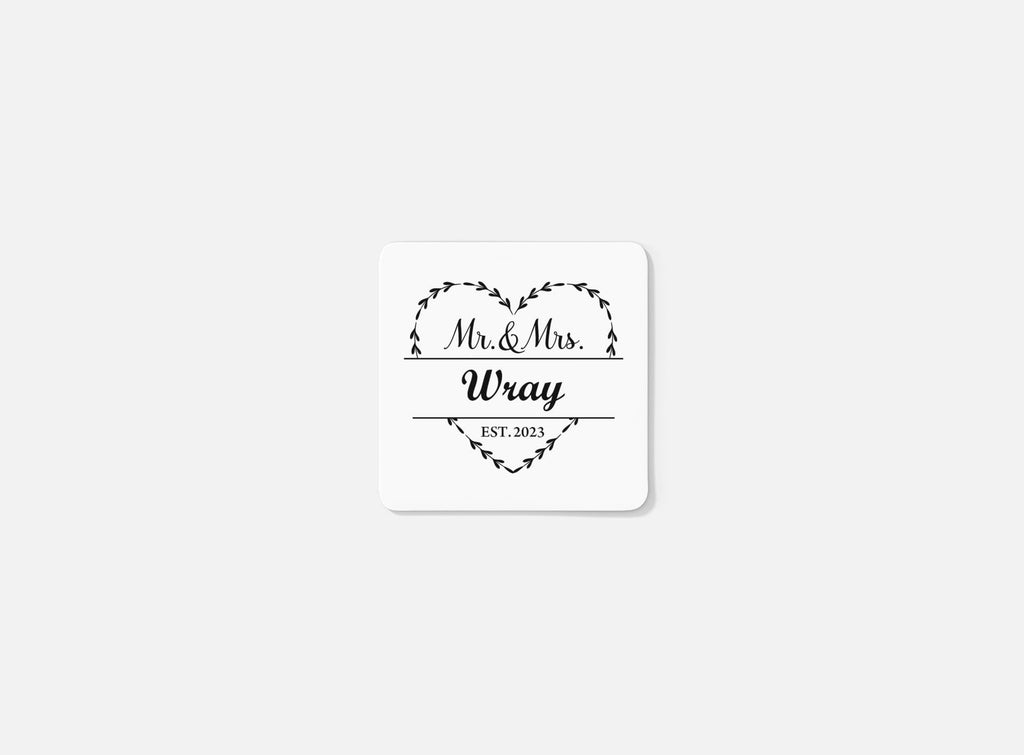 Mr & Mrs Personalised Family Name Coaster
