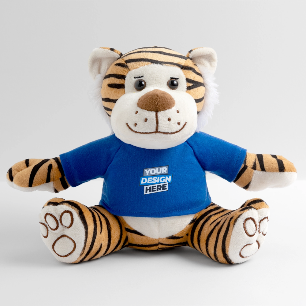 Plush Tiger Personalised Various Colours - royal blue
