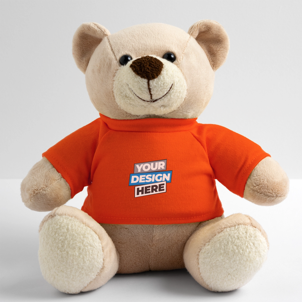 Teddy Bear Personalised Various Colours - golden orange