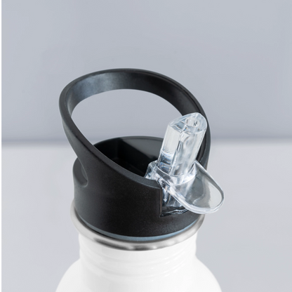 Water Bottle Personalised - white