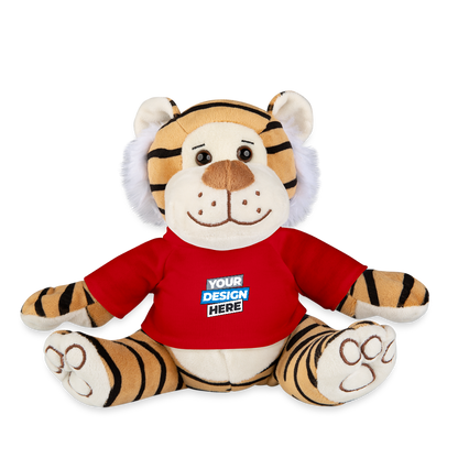 Plush Tiger Personalised Various Colours - red