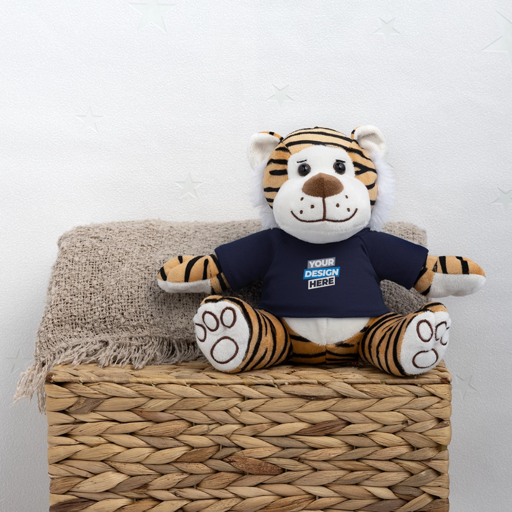 Plush Tiger Personalised Various Colours - french navy