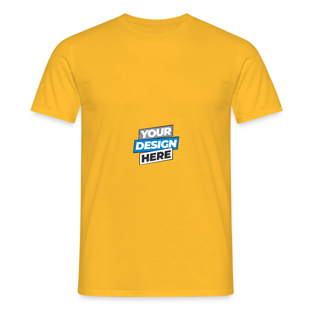 Men's T-Shirt Personalised Various Colours - yellow