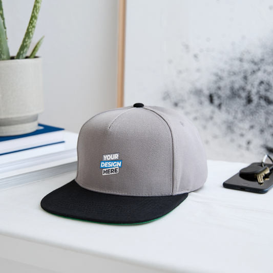 Snapback Cap Personalised Various Colours - graphite/black