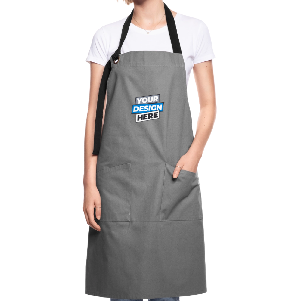 Apron Personalised Various Colour - grey/black