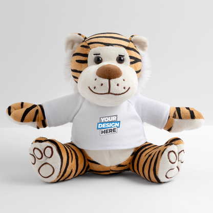 Plush Tiger Personalised Various Colours - white