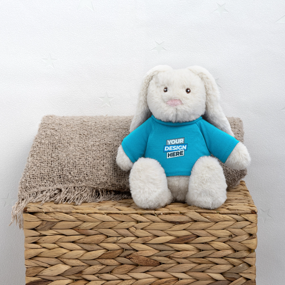 MiniFeet® RecycelHase® Bunny Cream Personalised Various Colours - atoll blue
