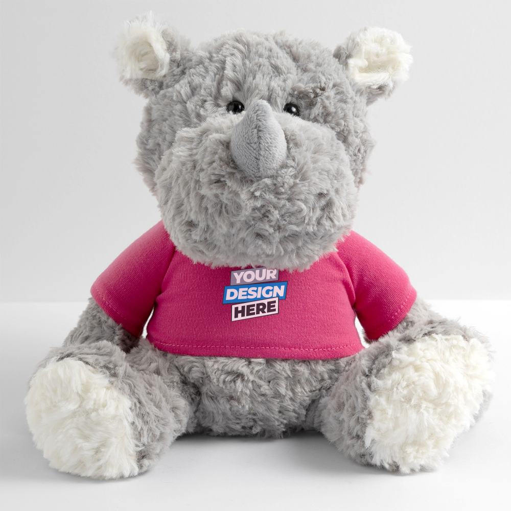 Plush Rhino Personalised Various Colours - pink