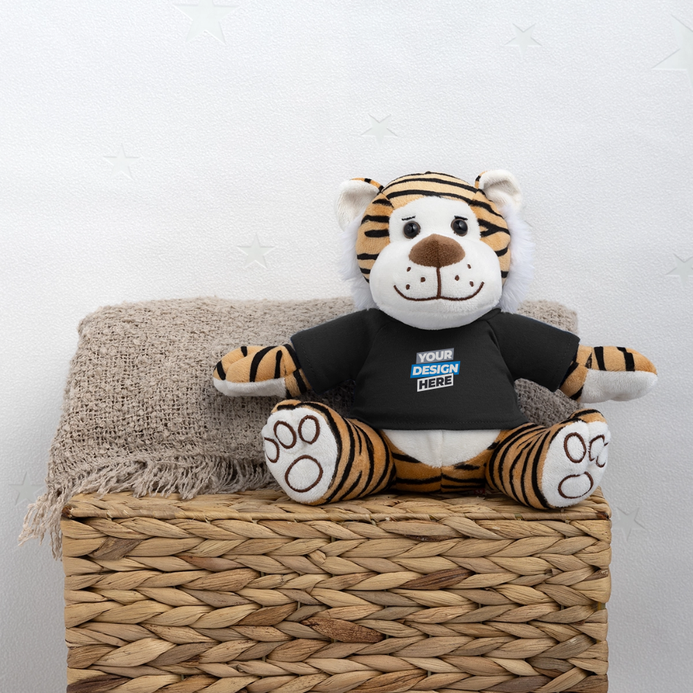 Plush Tiger Personalised Various Colours - black
