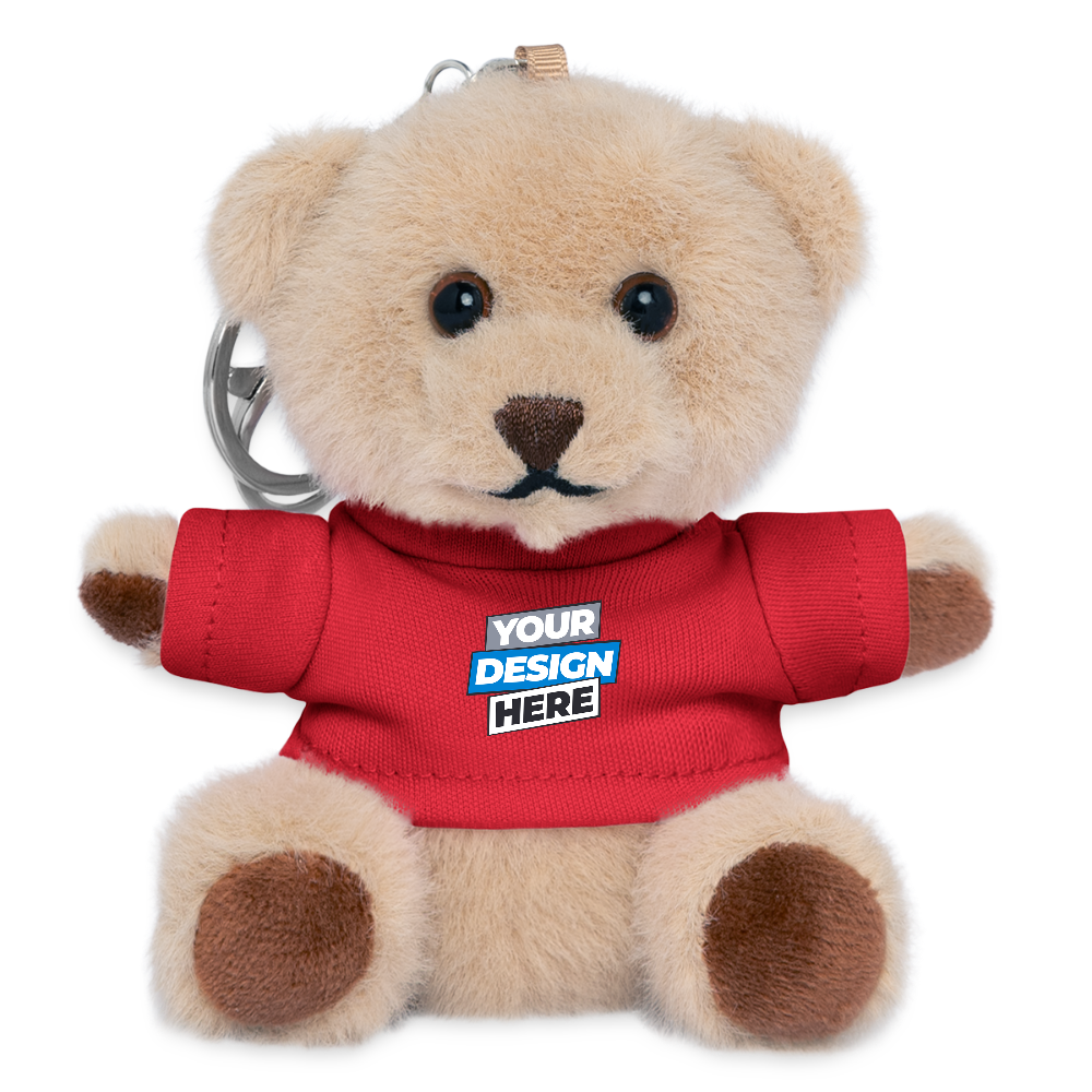 Plush Keyring Personalised Various Colours - red