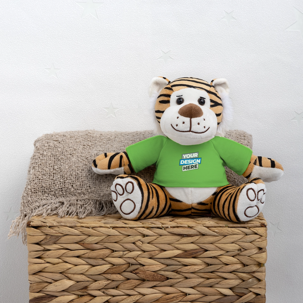 Plush Tiger Personalised Various Colours - light green