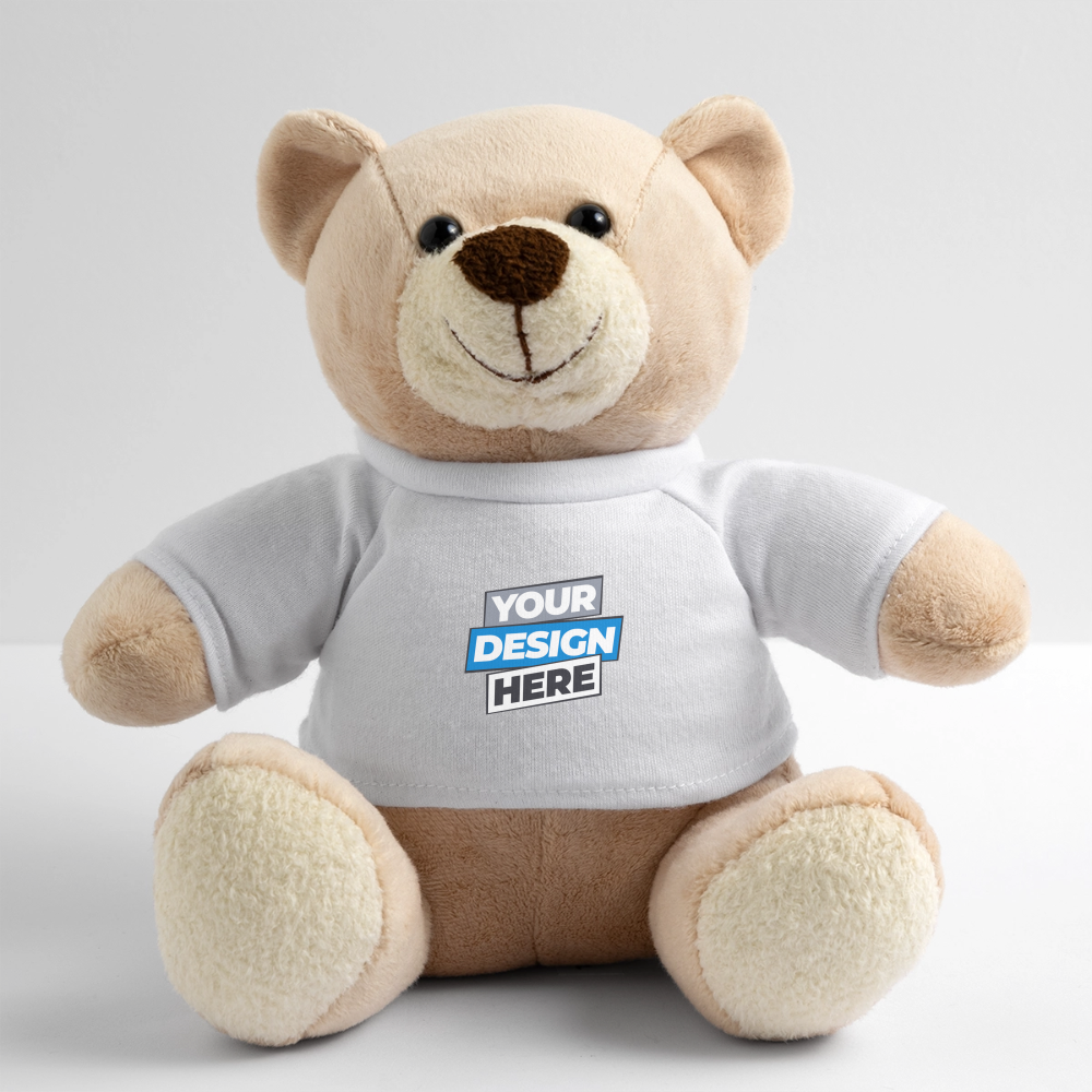 Teddy Bear Personalised Various Colours - white