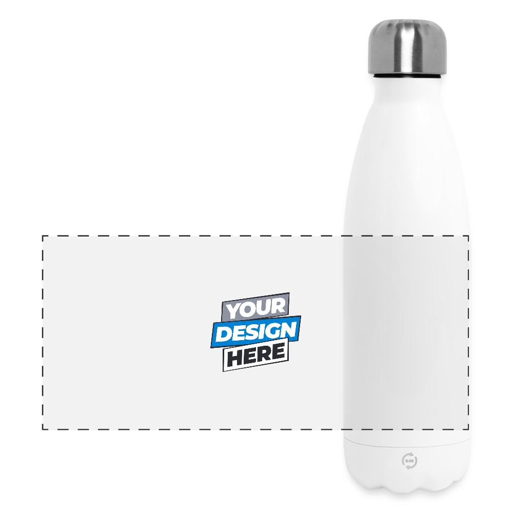 Insulated Water Bottle 500 ml Panoramic Personalised Various Colours - white