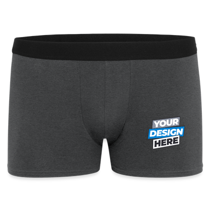 Men's Boxer Shorts Personalised Various Colours - charcoal grey