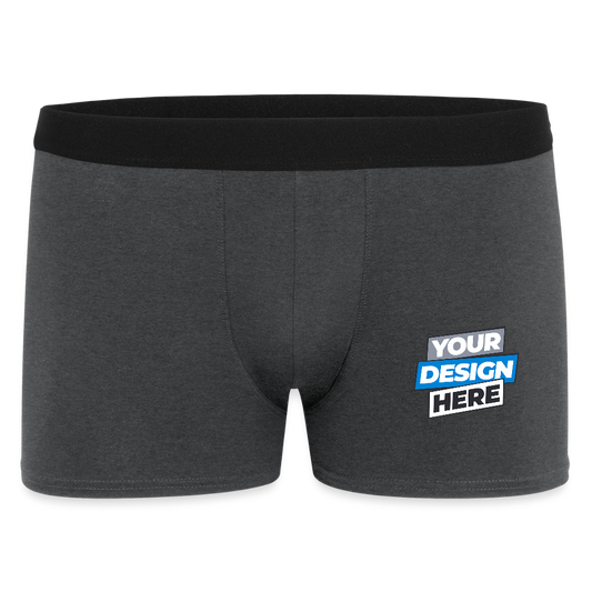 Men's Boxer Shorts Personalised Various Colours - charcoal grey