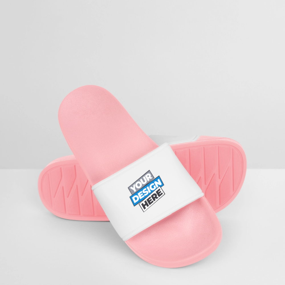 Men’s Pool Sliders Personalised Various Colours - light pink