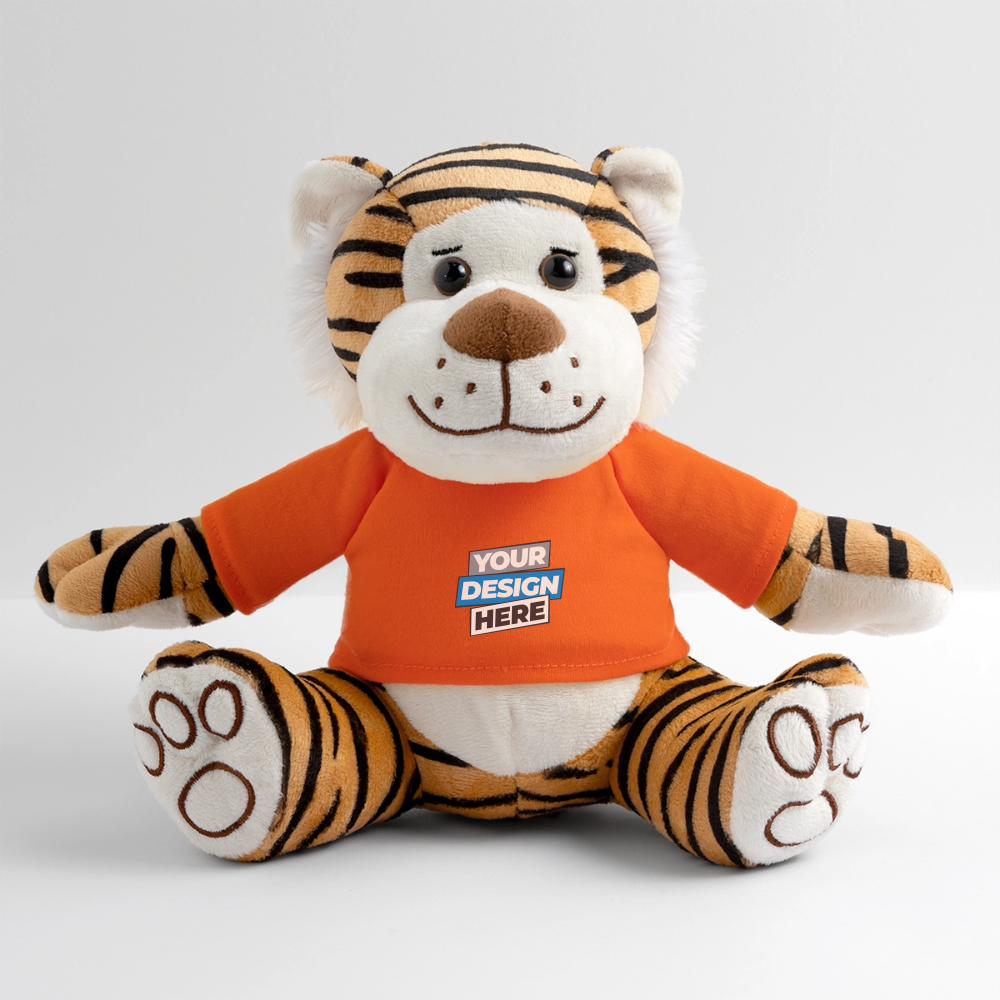 Plush Tiger Personalised Various Colours - golden orange
