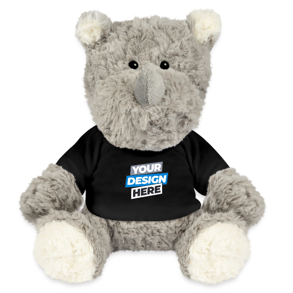 Plush Rhino Personalised Various Colours - black